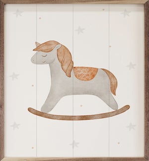 Boho Watercolor Rocking Horse By Allure Art